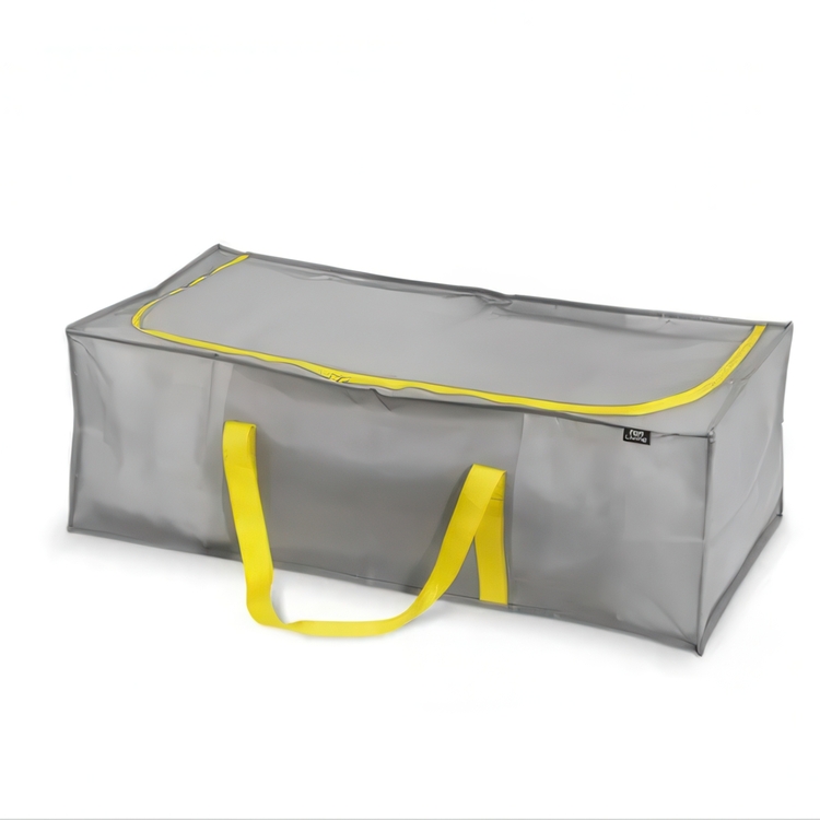 Multipurpose bag, 120 L TAURUS SUPER TOUGH XL, 90 x 45 x H 30 cm, Silver grey / Yellow