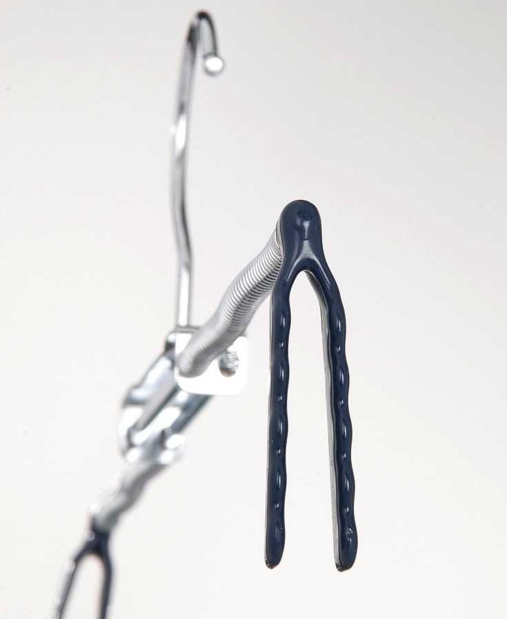 Hangers for Trousers, Set of 2, BLUE STRETCHER, Silver / Blue