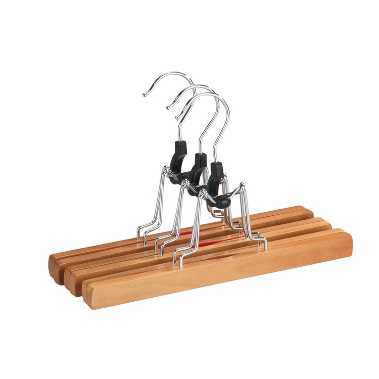 Clamping Hangers, wood, Set of 3, PREMIUM, Nature