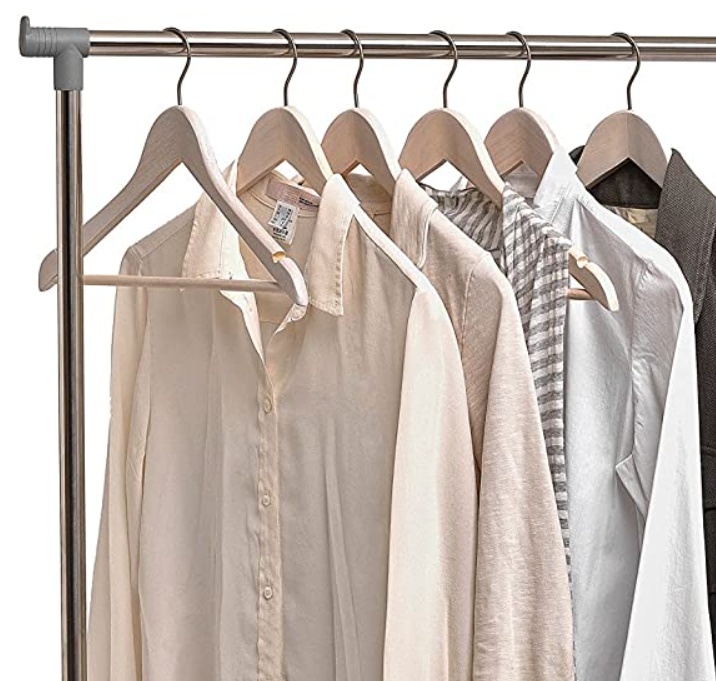Hangers in Wood, Set of 3, LIVING, 45 cm, White wash