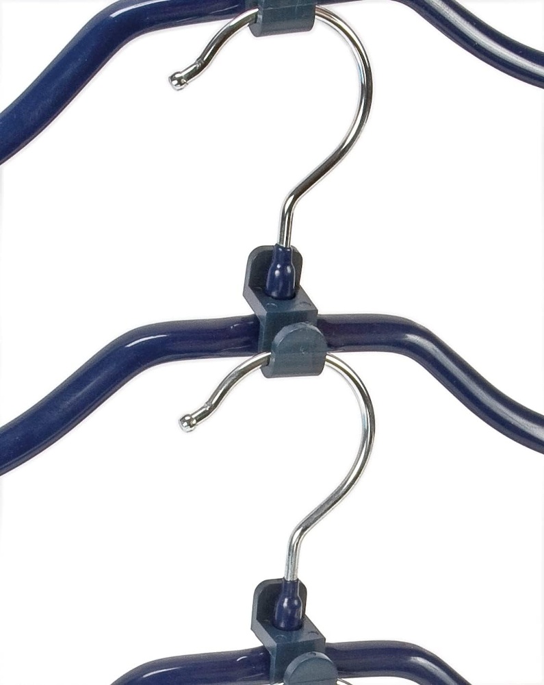 Hangers with hook, Set of 4, BLUE CASCADE, 42 cm, Blue