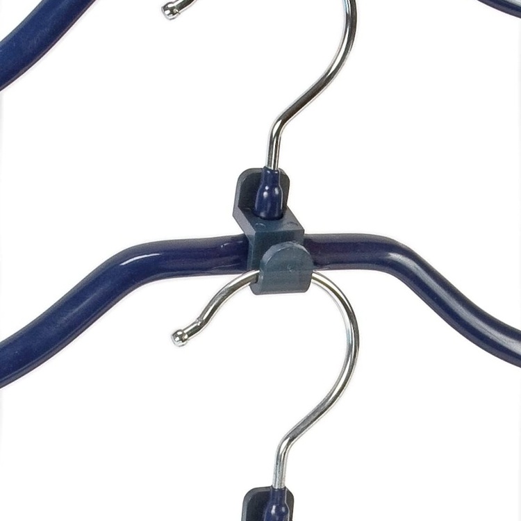 Hangers with hook, Set of 4, BLUE CASCADE, 42 cm, Blue