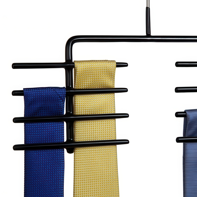 Hangers for 16 ties, MAWA KRAWATTENHALTER, 25cm, Non-Slip, Black
