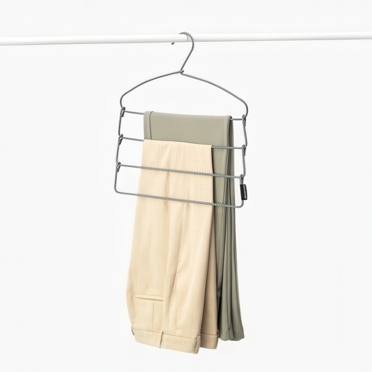 Hanger for pants, 4 Tier, SPACE-SAVER, 41,5 x H 42,5 cm, Black / White
