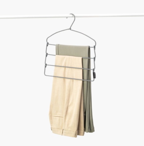 Hanger for pants, 4 Tier, SPACE-SAVER, 41,5 x H 42,5 cm, Black / White