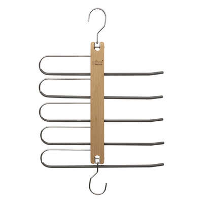 Hanger for 5 pants, CASCADE PANT HANGER, Nature / Grey