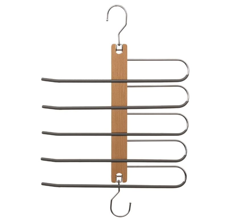 Hanger for 5 pants, CASCADE PANT HANGER, Nature / Grey
