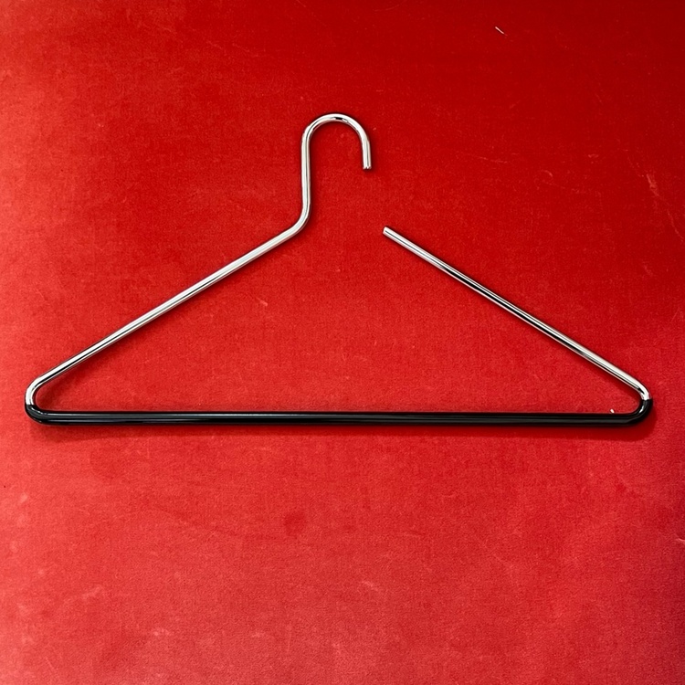 Hanger for Trousers and more, Anti-Slip, MAWA OPTICROME, 42 cm, Black / Silver