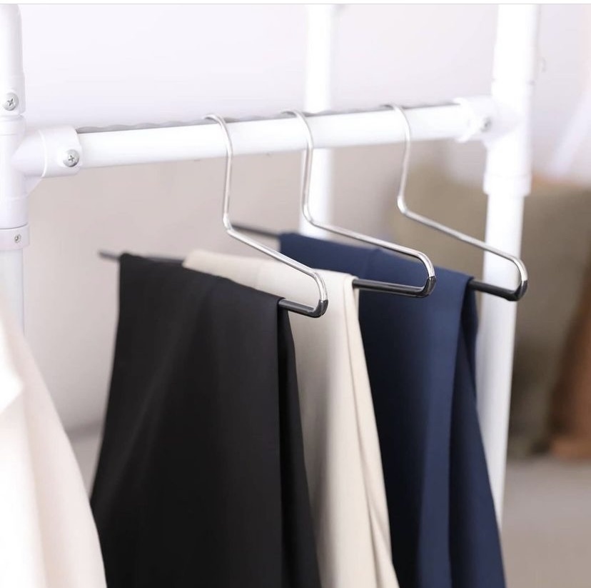 Hanger for Trousers, Anti-Slip, MAWA HOSENBÜGEL, 35 cm, Black / Silver