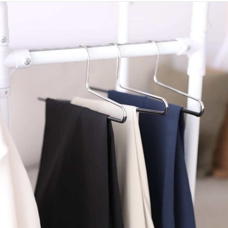 Hanger for Trousers, Anti-Slip, MAWA HOSENBÜGEL, 35 cm, Black / Silver