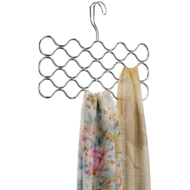 Hanger for scarves, WAVE 23 LOOP, 42 x H 26 cm, Chrome