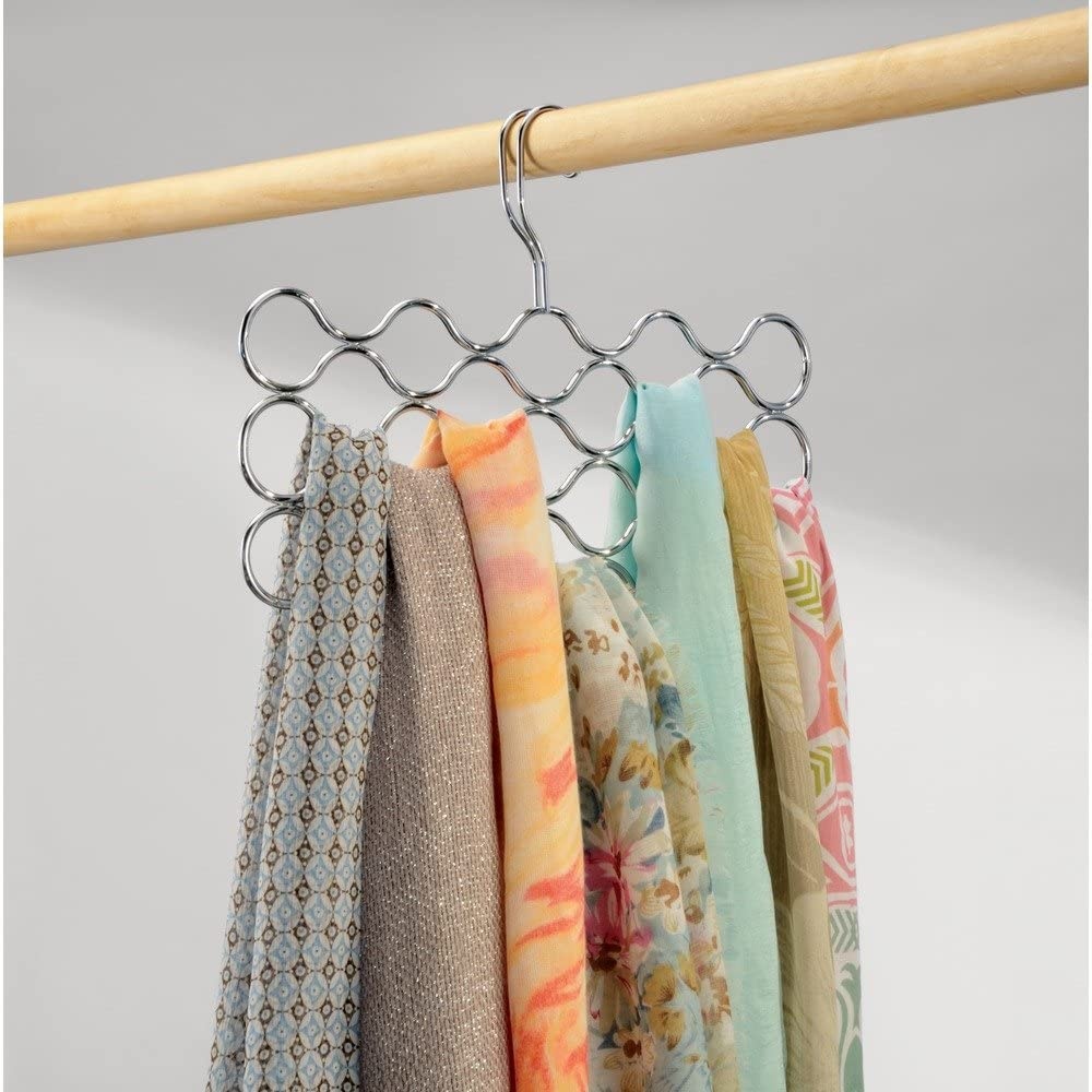 Hanger for scarves, WAVE 23 LOOP, 42 x H 26 cm, Chrome