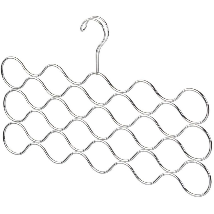 Hanger for scarves, WAVE 23 LOOP, 42 x H 26 cm, Chrome
