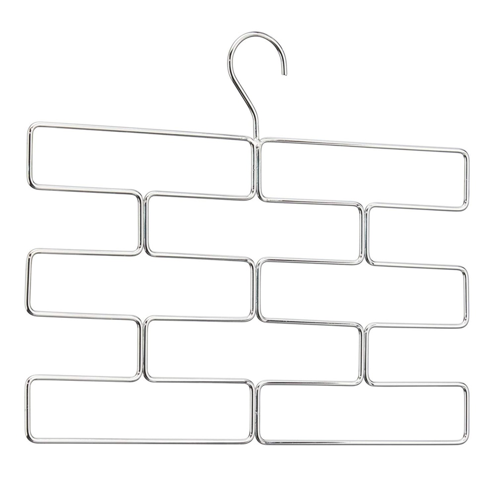 Hanger for shawls, scarves and leggings, 8 compartments, LEGGING ORGANIZER, Silver