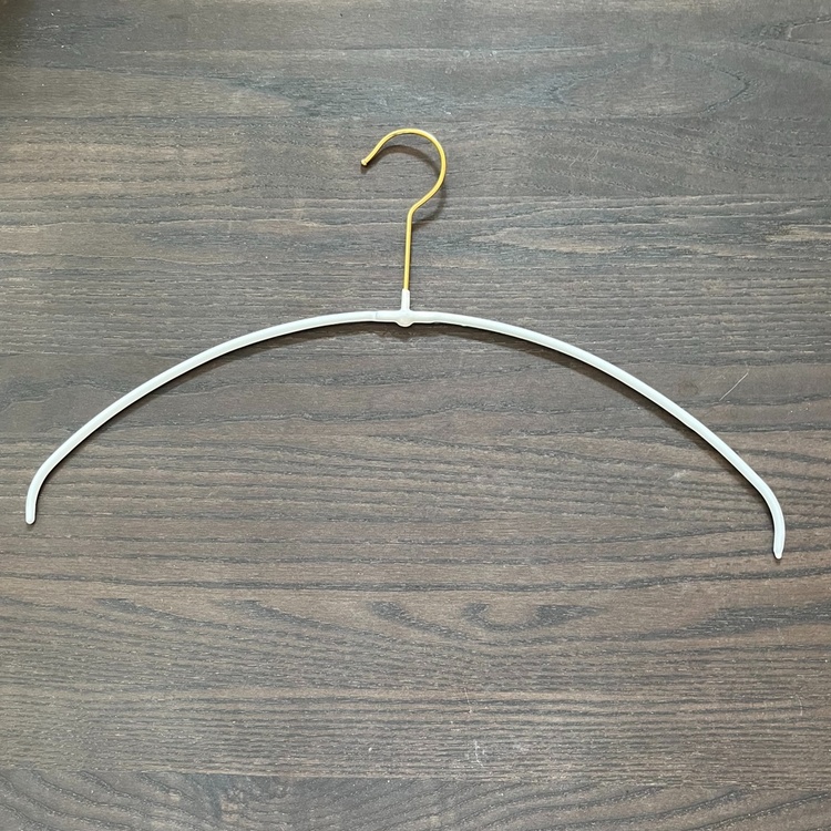 Hanger for Sweaters and T-shirts. MAWA LIGHT OBERTEILBÜGEL, 40 cm, White / Gold