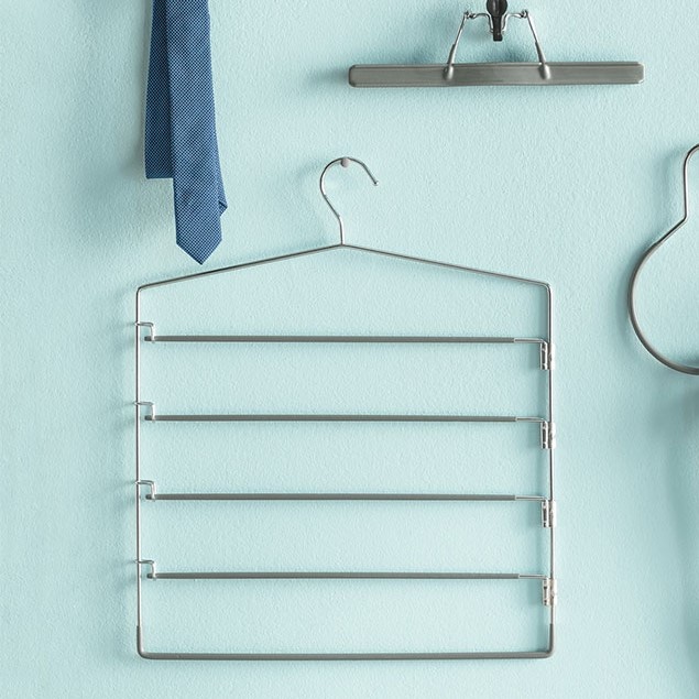 Hanger for pants, 5 Tier, CINTRES PANTALON, 37,5 x H 45 cm , Silver / Grey