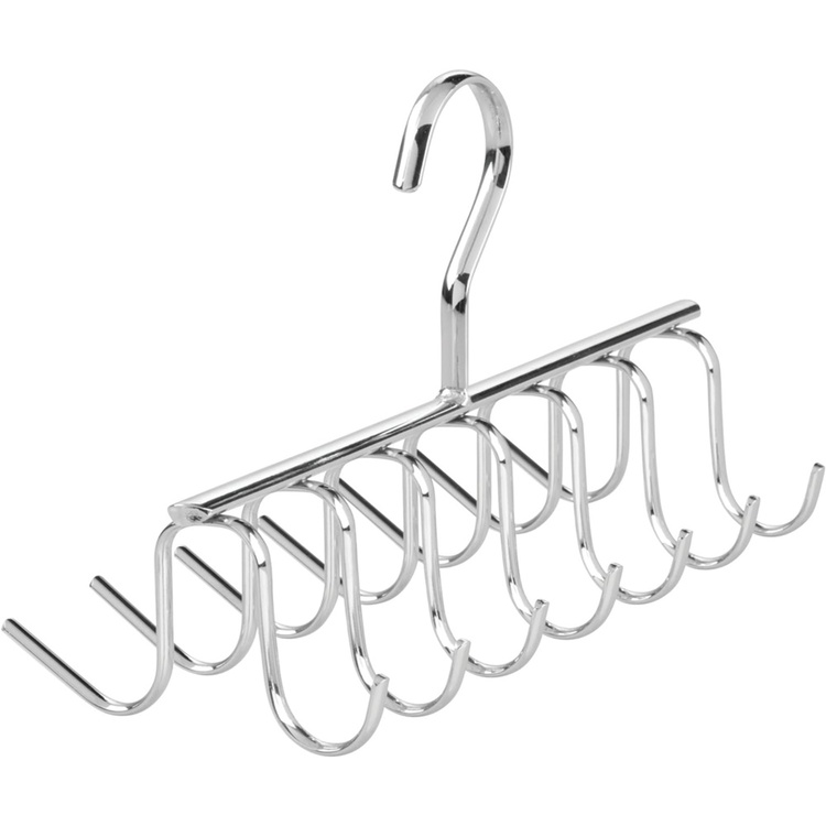 Hanger in metal for ties and belts, AXIS, Silver
