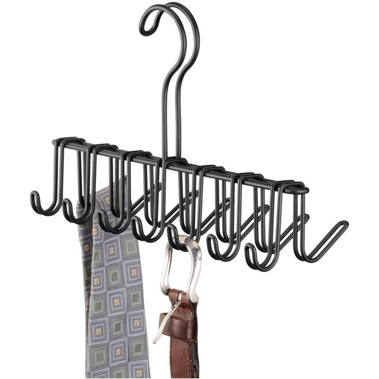 Hanger in metal, for scarves, belts, jewelry, CLASSICO, Black