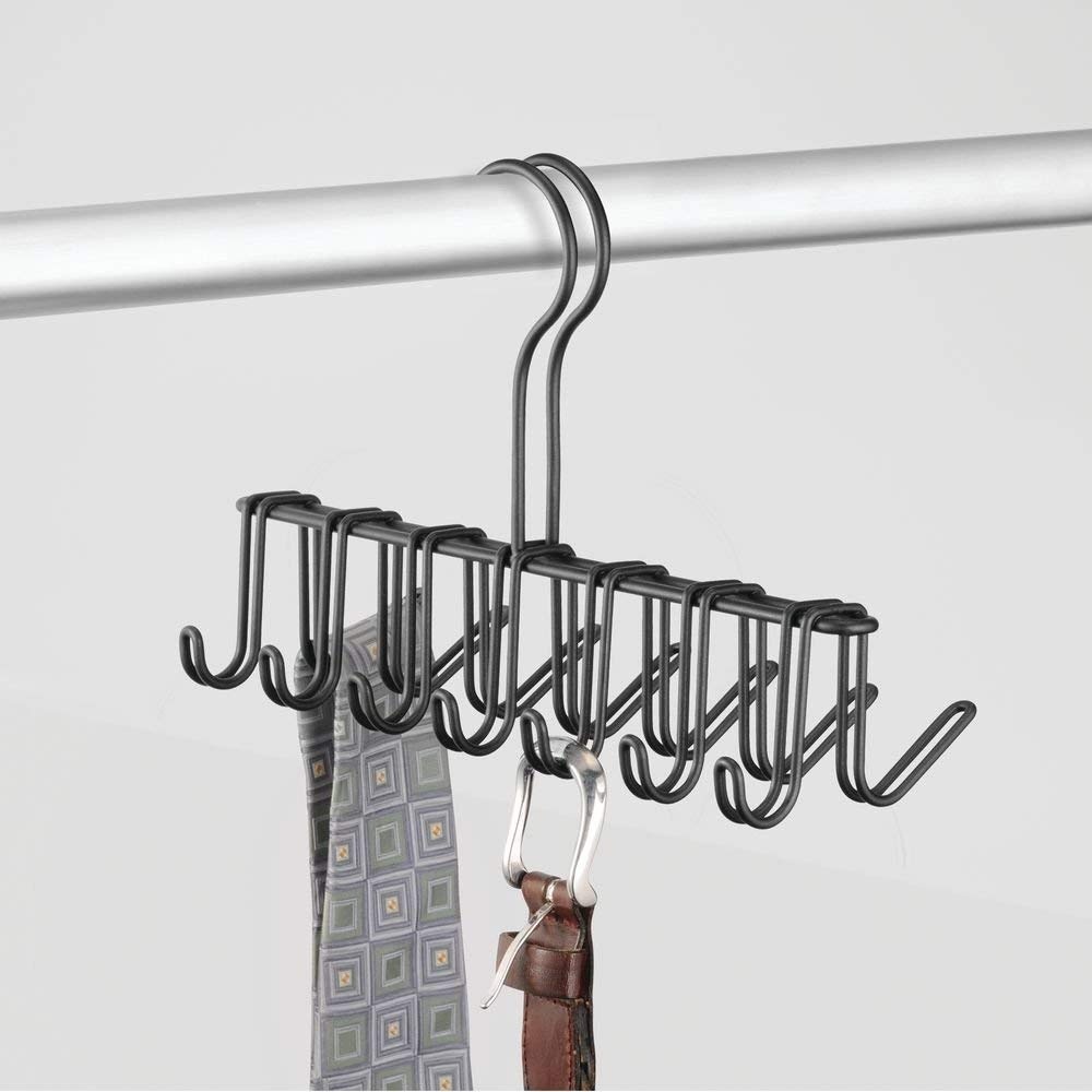 Hanger in metal, for scarves, belts, jewelry, CLASSICO, Black