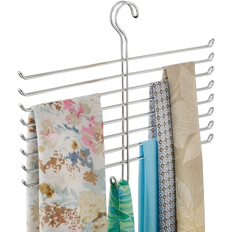 Hanger in metal, for scarves, 8 Tiers, CLASSICO SPINE, Chrome
