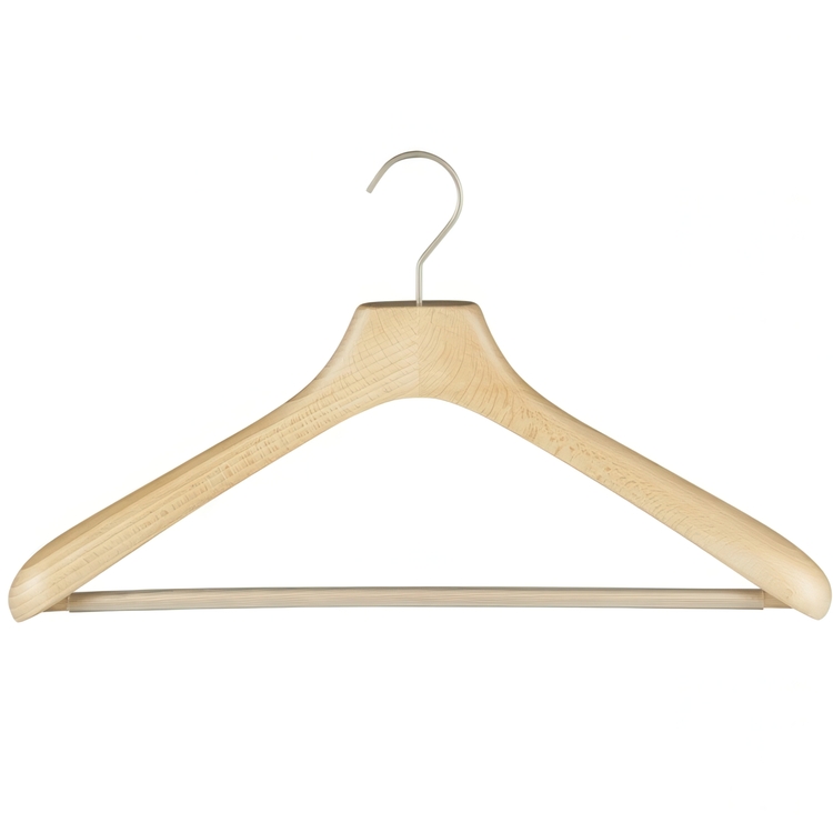 Wood hanger for suits, MAWA WIDE SHOULDER, 45 cm, Nature