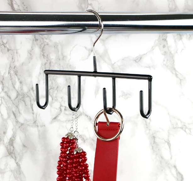 Hanger for belts, jewelry, etc, MAWA ACCESSORY HANGER, Black