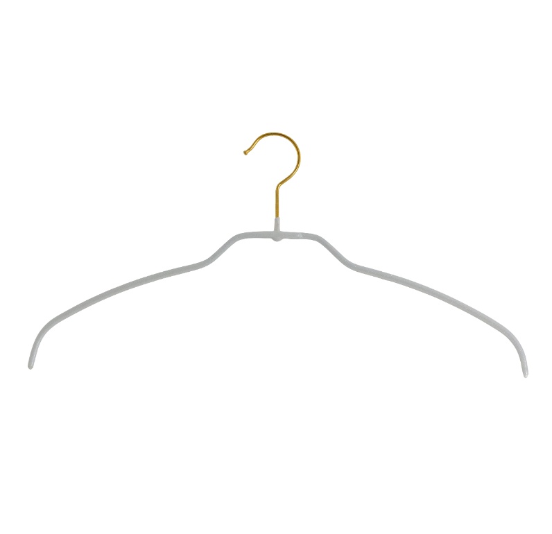 Hanger, Extra thin, Anti-Slip, MAWA SILHOUETTE LIGHT, 42 cm, White / Gold