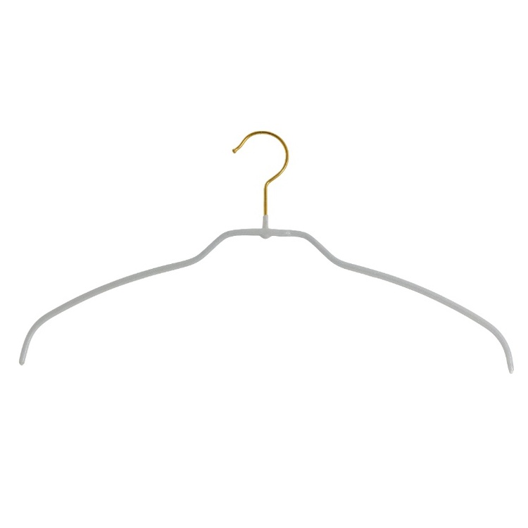 Hanger, Extra thin, Anti-Slip, MAWA SILHOUETTE LIGHT, 42 cm, White / Gold