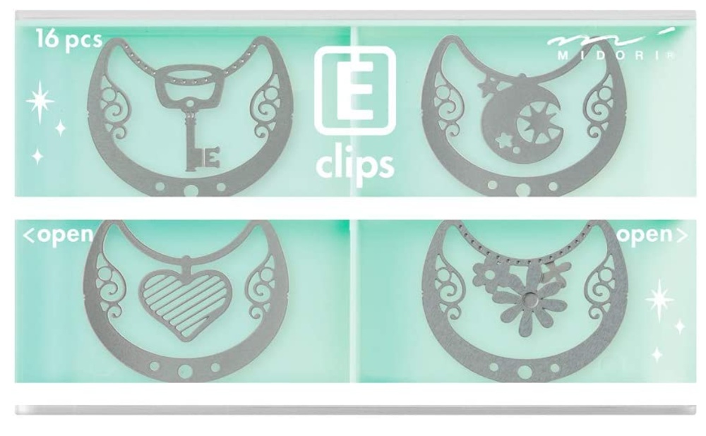Paper Clips, E-CLIPS - NECKLACE, 16 psc, Midori, Silver