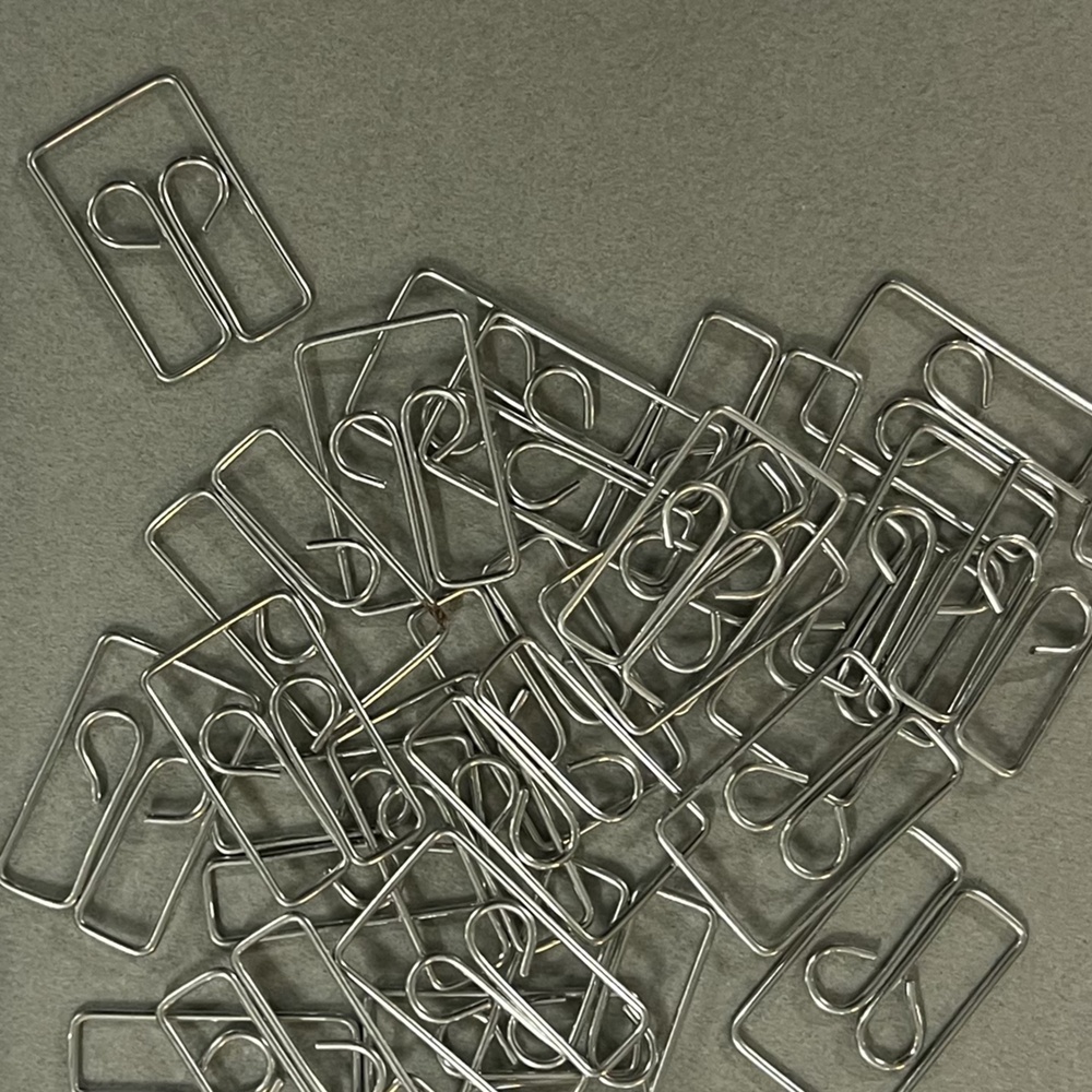 Paper Clips in metal. Set of 100, OWL, 2,7 cm, Silver