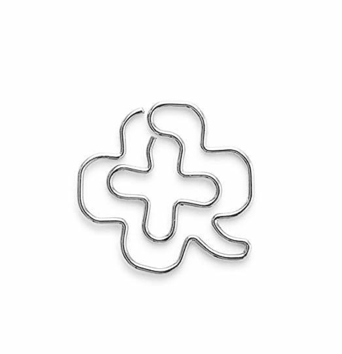Paper Clips, Set of 30, D-CLIPS CLOVER, Green / silver