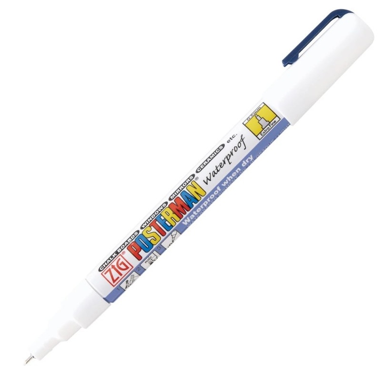 Chalk Marker, ZIG POSTERMAN EXTRA FINE, 0,5 mm, Vit