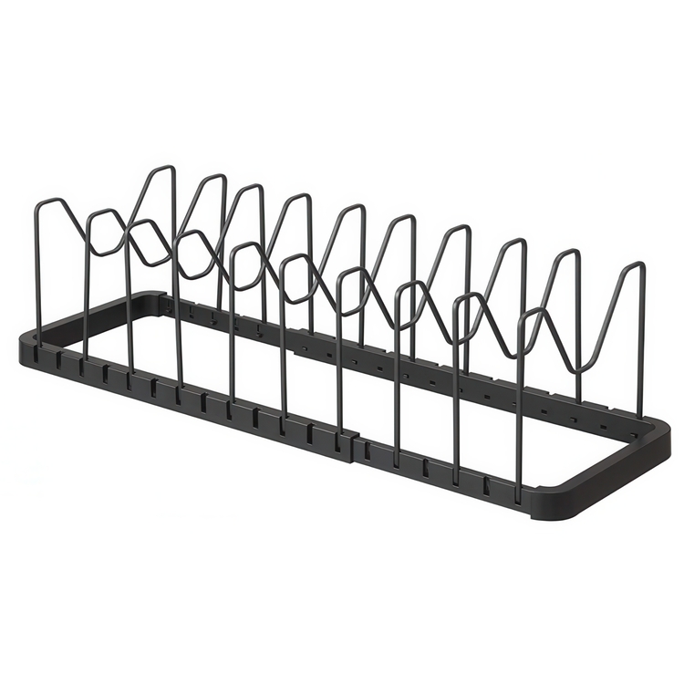 Lids & Pans organizer, Adjustable 45 - 82 cm, TOWER, Yamazaki, black