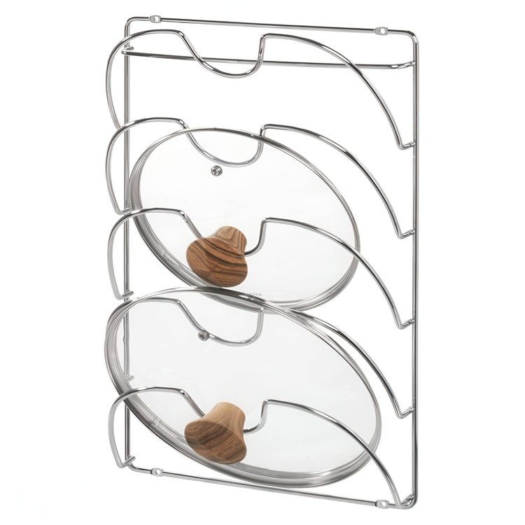 Lid Rack in Metal, 5 Slots, ID CLASSICO, Chrome