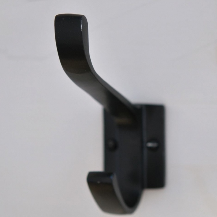 Hook for coats, FUNKIS, H 12 cm, Exmez, Black