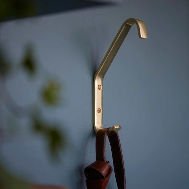 Hat hook, SKOLKROK 1020, 13 cm, Brass
