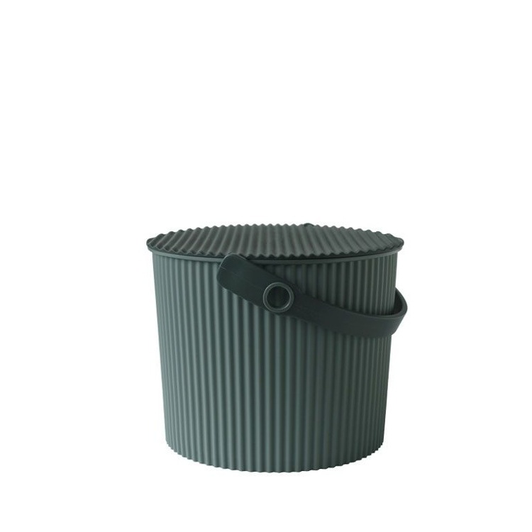Bucket / basket with lid, SMALL OMNIOUTIL, 8L, Baked Green