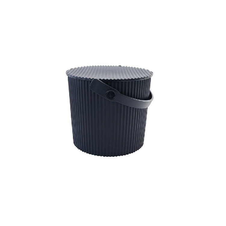 Bucket / basket with lid, MEDIUM OMNIOUTIL, 10 L, Black