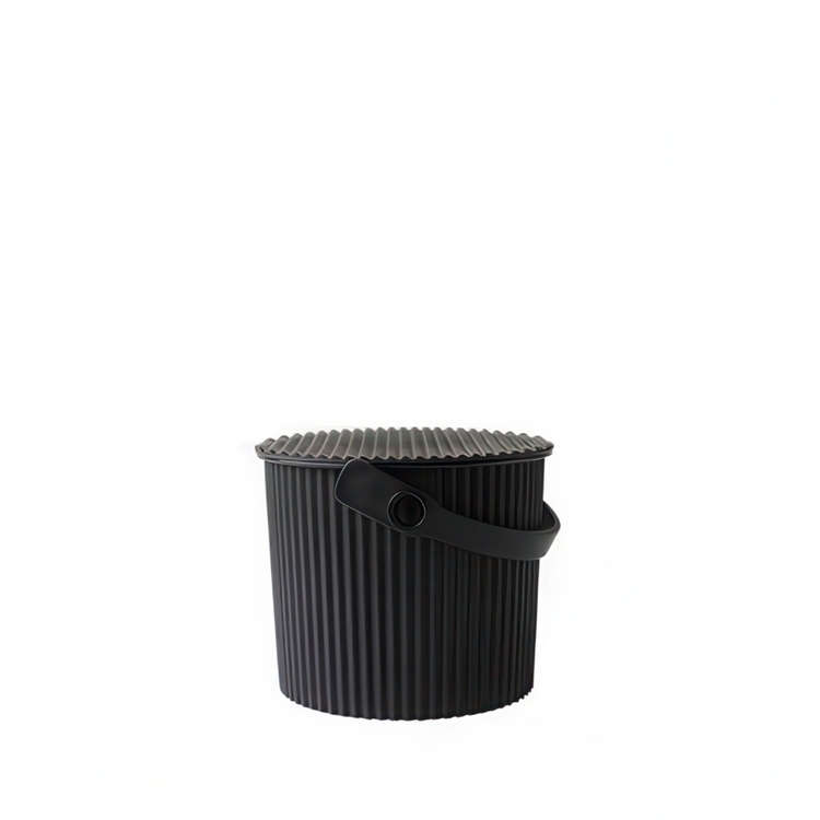 Bucket / basket with lid, MINI OMNIOUTIL, 4 L, Black