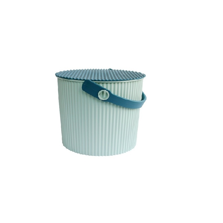 Bucket / basket with lid, SMALL OMNIOUTIL, 8L, Light Blue