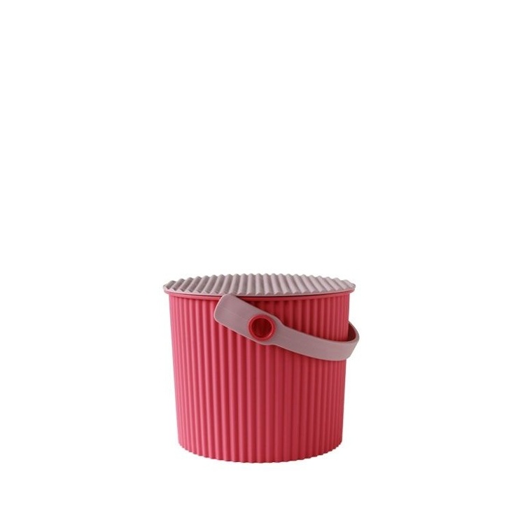 Bucket / basket with lid, MINI OMNIOUTIL, 4 L, Flamingo pink