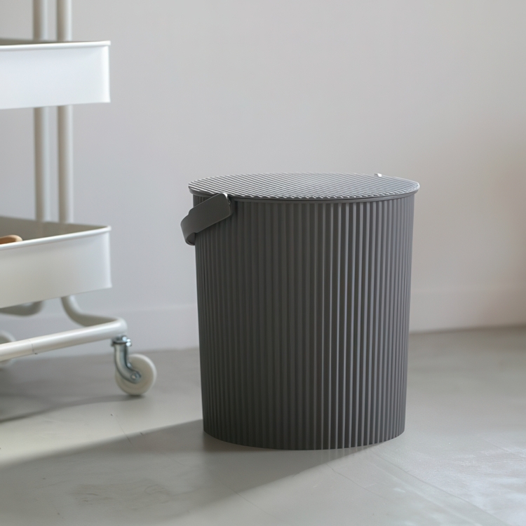 Bucket / basket with lid, LARGE OMNIOUTIL, 20L, Dark Grey