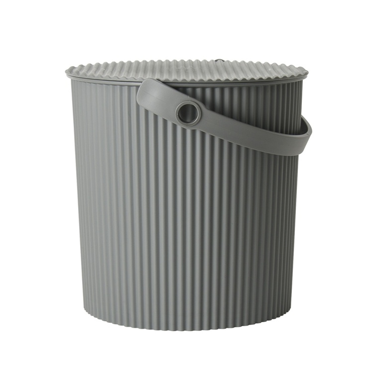 Bucket / basket with lid, MEDIUM OMNIOUTIL, 10 L, Dark grey