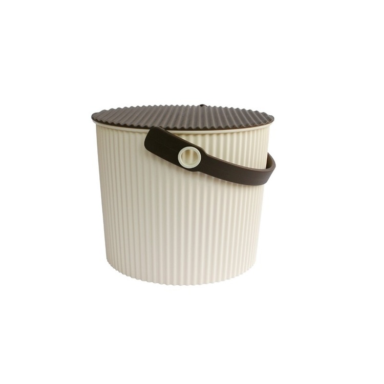 Bucket / basket with lid, MEDIUM OMNIOUTIL, 10 L, Ivory