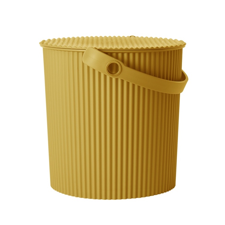 Bucket / basket with lid, MEDIUM OMNIOUTIL, 10 L, Mustard