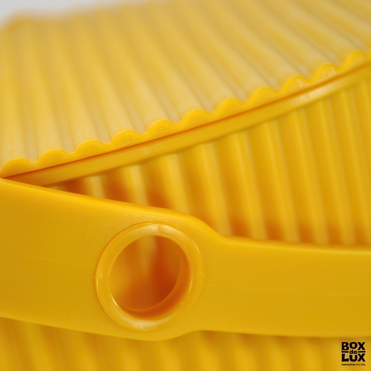 Bucket / basket with lid, MINI OMNIOUTIL, 4 L, Mustard