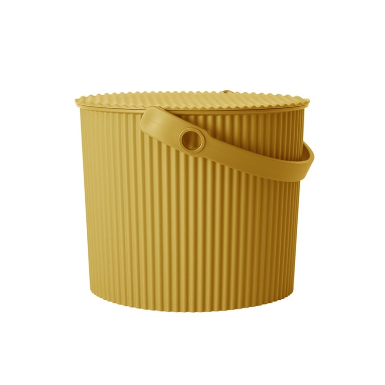 Bucket / basket with lid, SMALL OMNIOUTIL, 8L, Mustard