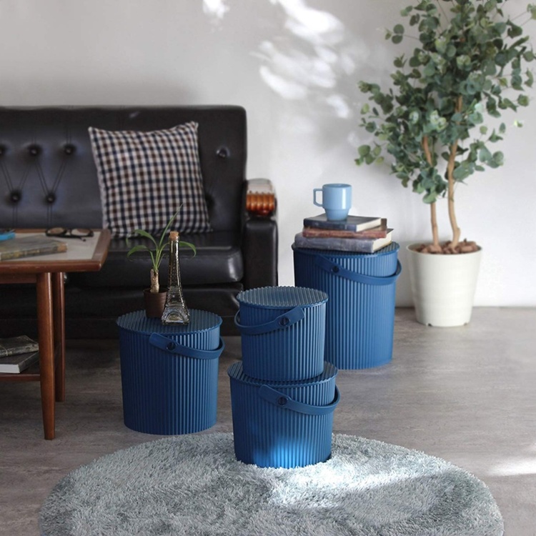 Bucket / basket with lid, MEDIUM OMNIOUTIL, 10 L, Navy