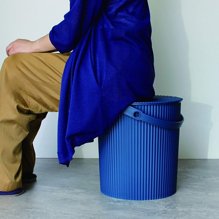 Bucket / basket with lid, MEDIUM OMNIOUTIL, 10 L, Navy