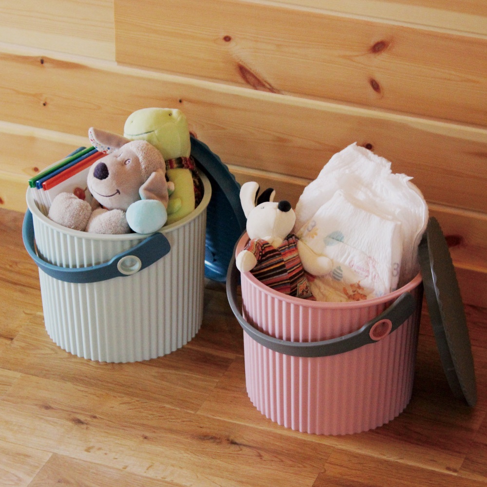 Bucket / basket with lid, MINI OMNIOUTIL, 4 L, Orange